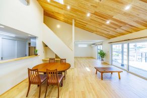 三角の変形地に建つ家